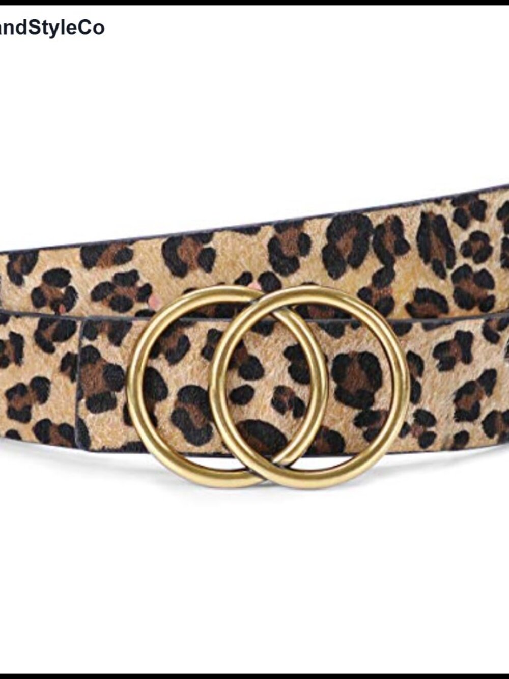 Women's Faux Leather Double Ring Belt for Jeans & Dresses